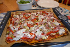 pizza bez glutenu, nabiału, drożdży, jaj