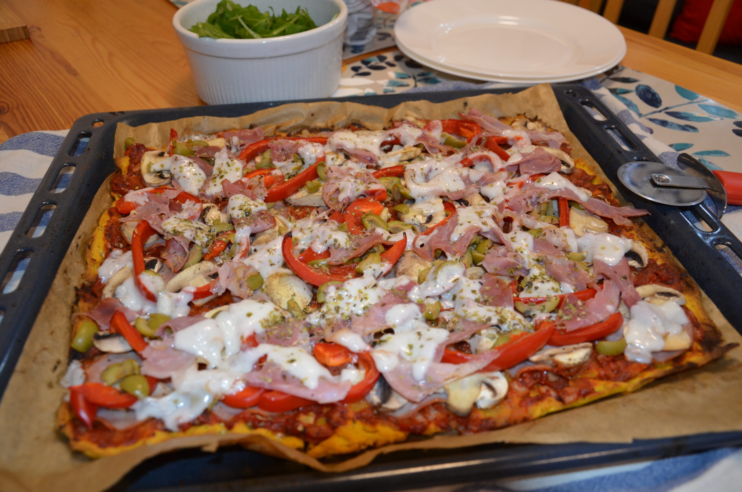 pizza bez glutenu, nabiału, drożdży, jaj