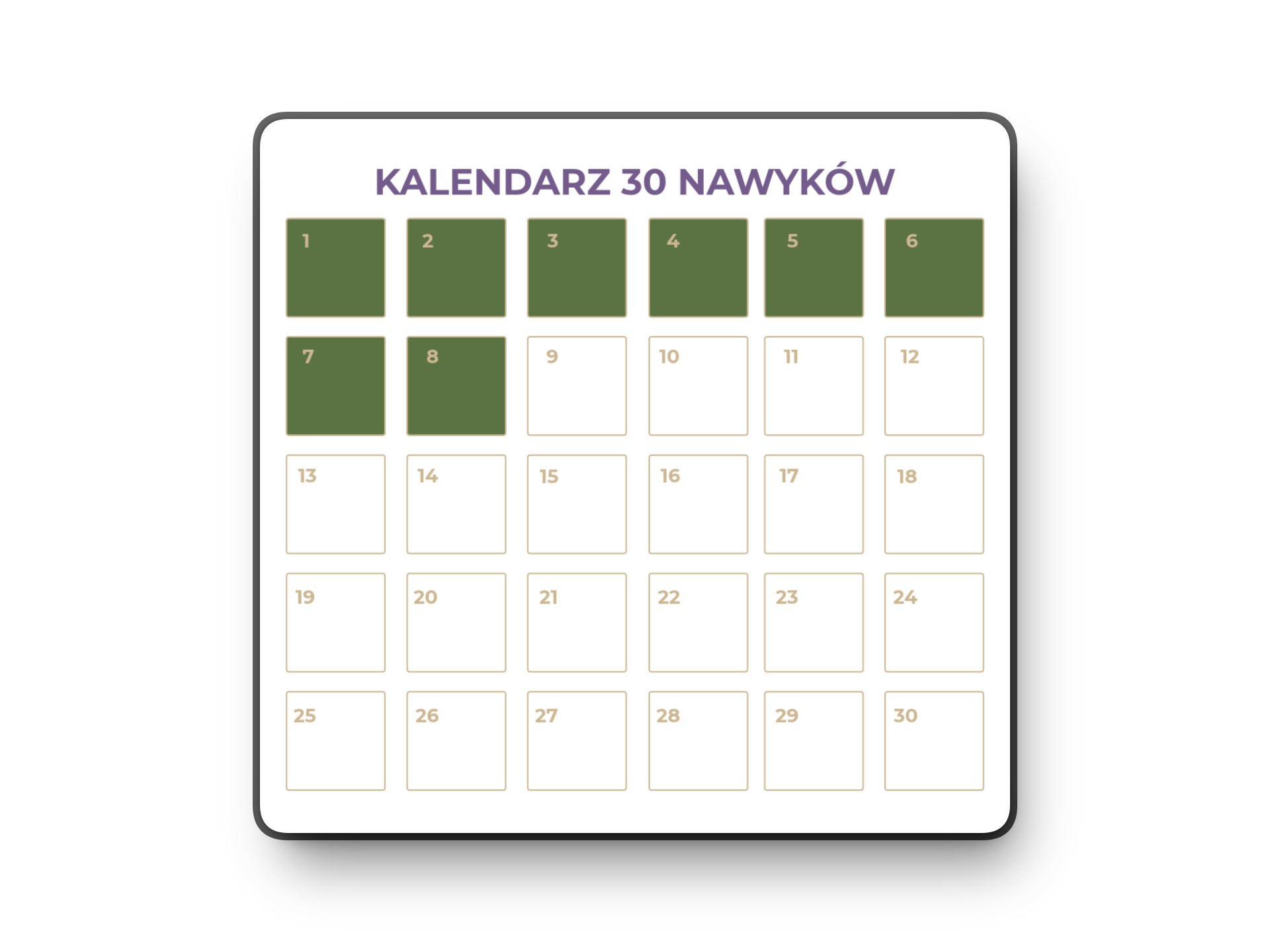 Kalendarz 30 Nawyków